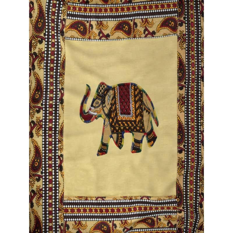 Buy Traditionally Tuskan Cushion Cover (Cream) - Set Of Five Cushion Cover Sets from Vaaree