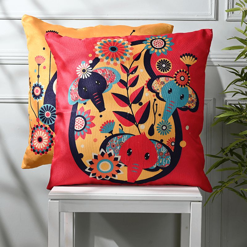 Buy Tusk & Teardrop Cushion Cover - Set Of Two Cushion Cover Sets from Vaaree