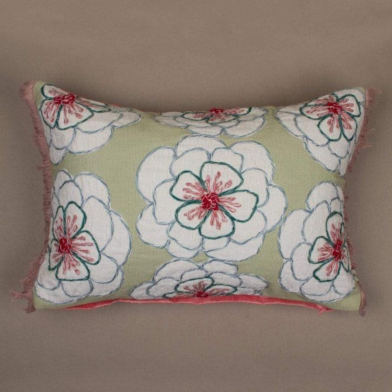 Buy Alice Hand Embroidered Cushion Cover - Green Cushion Covers from Vaaree