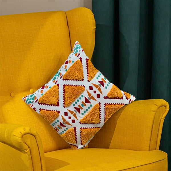Cushion Covers - Amber Zest Tufted Cushion Cover