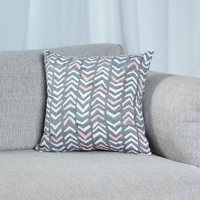 Cushion Covers - Arrow Stripe Cushion Cover - Grey