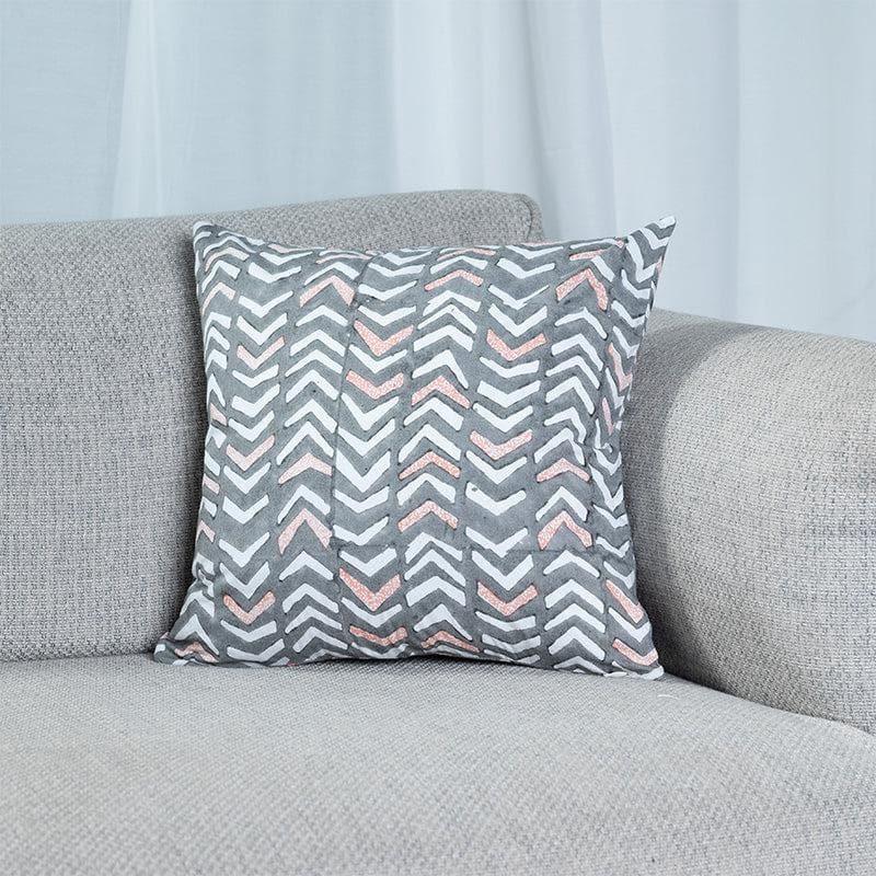 Buy Arrow Stripe Cushion Cover - Grey Cushion Covers from Vaaree