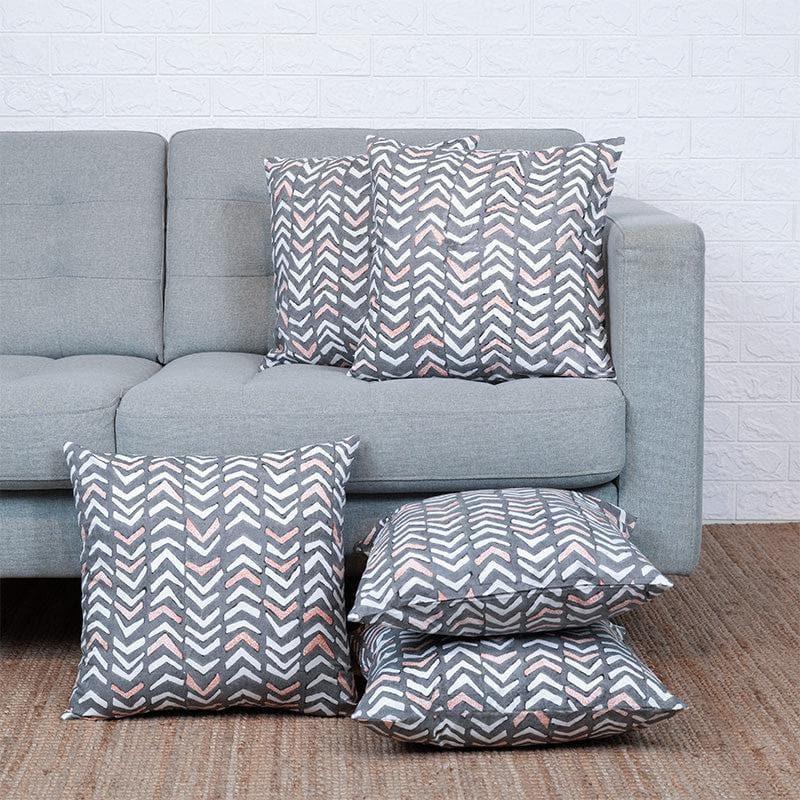 Buy Arrow Stripe Cushion Cover - Grey Cushion Covers from Vaaree