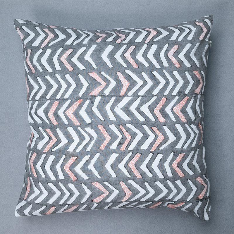 Buy Arrow Stripe Cushion Cover - Grey Cushion Covers from Vaaree