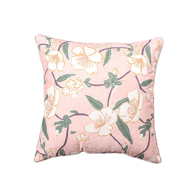 Cushion Covers - Bageecha Blooms Cushion Cover (Peach) - Set Of Two