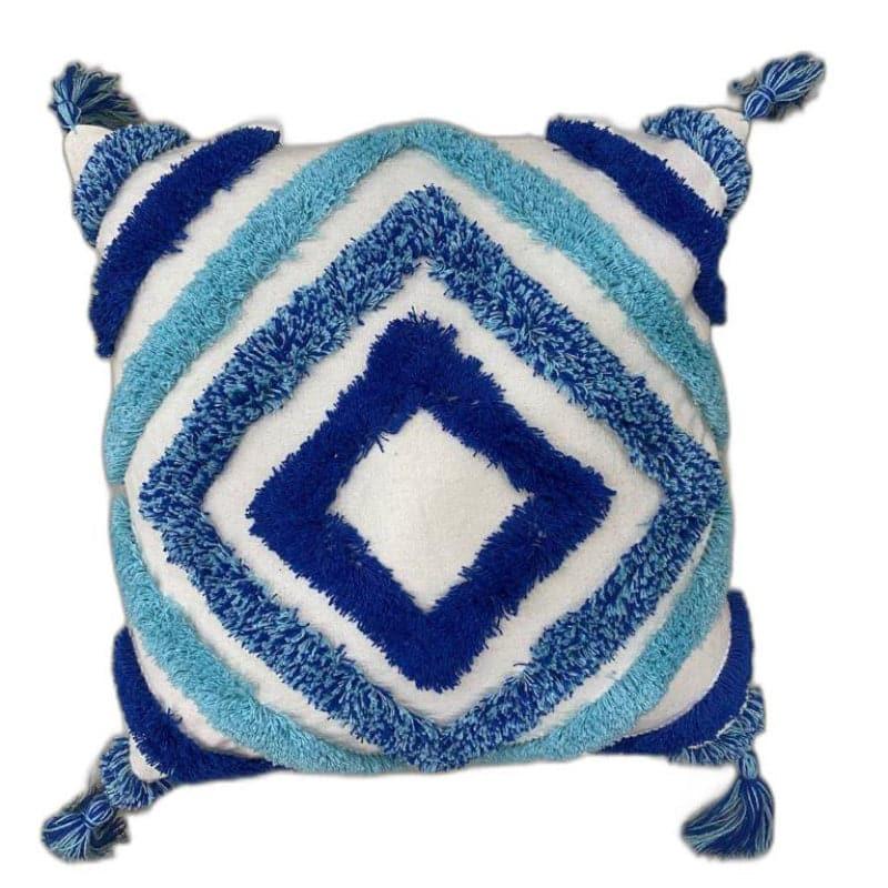 Buy Blue Bath Tufted Cushion Cover - Set Of Two Cushion Covers from Vaaree