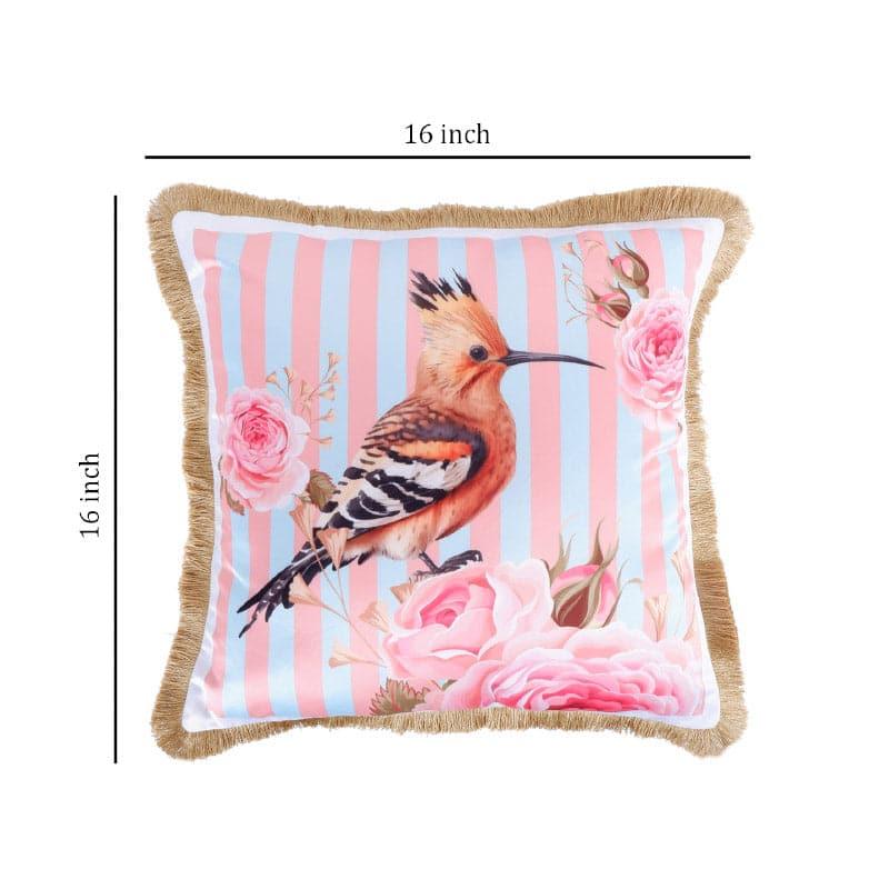 Buy Cardinal Whimsy Tropical Cushion Cover - Pink Cushion Covers from Vaaree