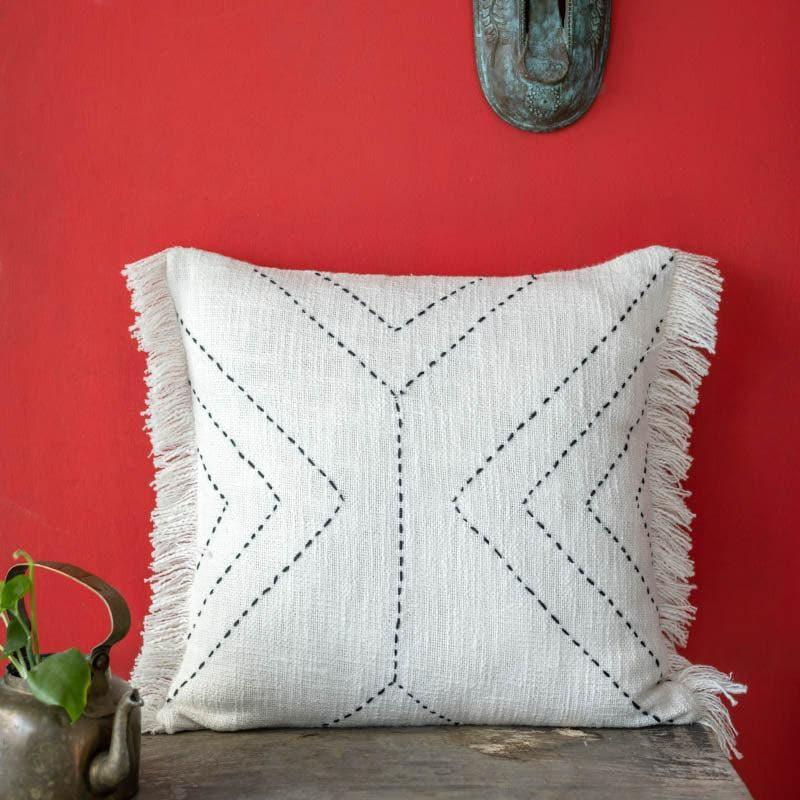 Buy Dotted Line Embroidered Cushion Cover Cushion Covers from Vaaree