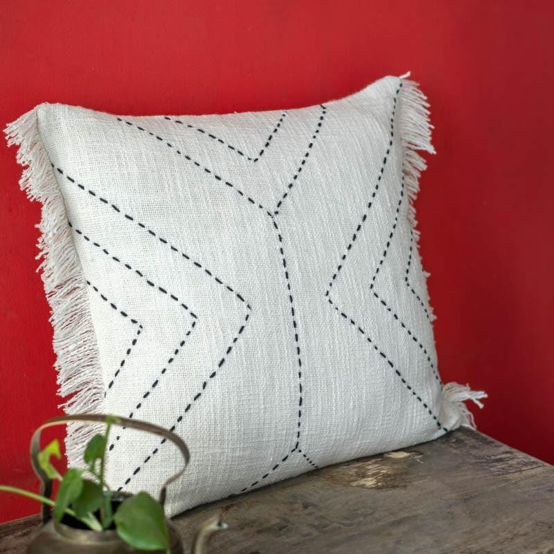 Buy Dotted Line Embroidered Cushion Cover Cushion Covers from Vaaree