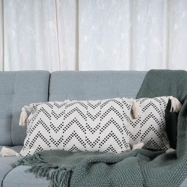 Cushion Covers - Dotted Zig Zag Cushion Cover - Set Of Two