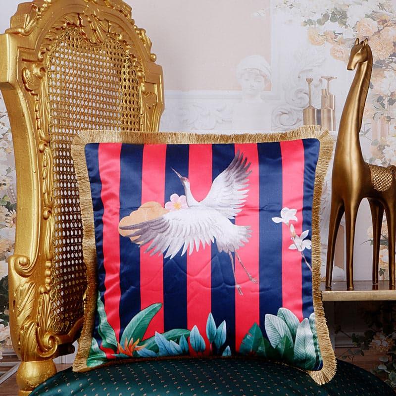 Buy Egret Tropic Cushion Cover - Red Cushion Covers from Vaaree