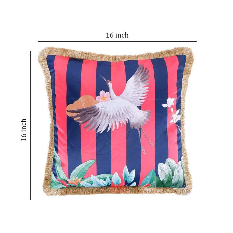 Buy Egret Tropic Cushion Cover - Red Cushion Covers from Vaaree