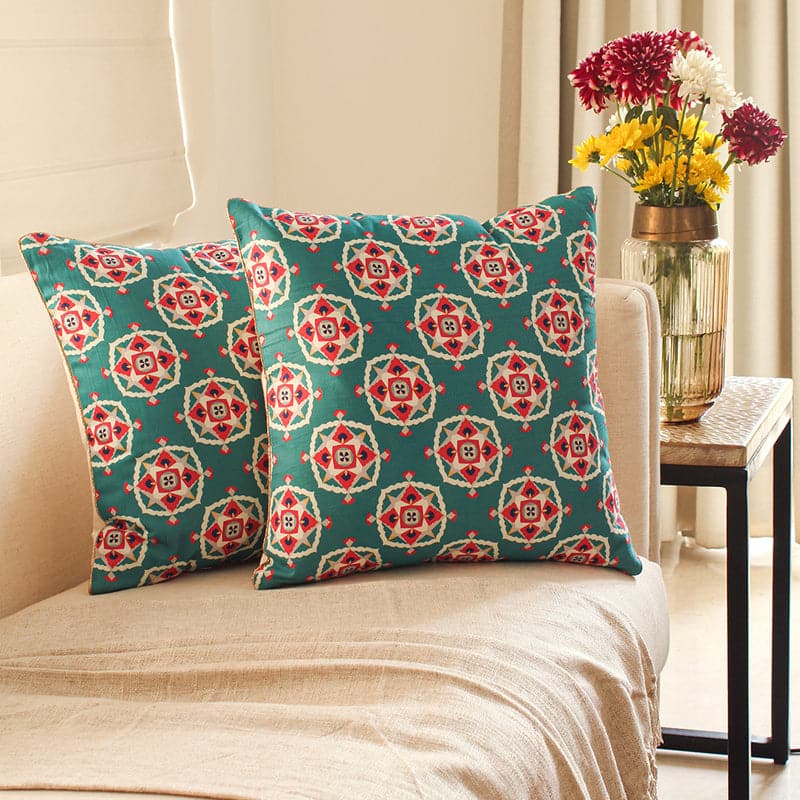 Buy Faye Ethnic Cushion Cover - Set Of Two Cushion Covers from Vaaree