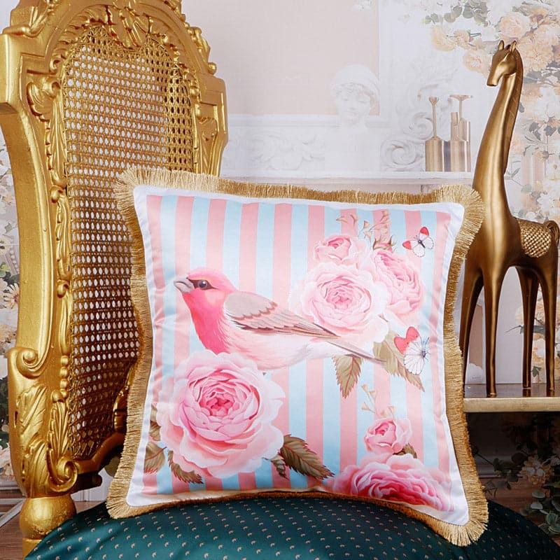 Buy Finch Whimsy Tropical Cushion Cover - Pink Cushion Covers from Vaaree