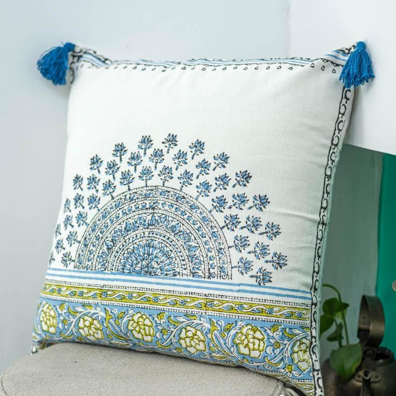 Buy Floral Blockprint Cushion Cover Cushion Covers from Vaaree