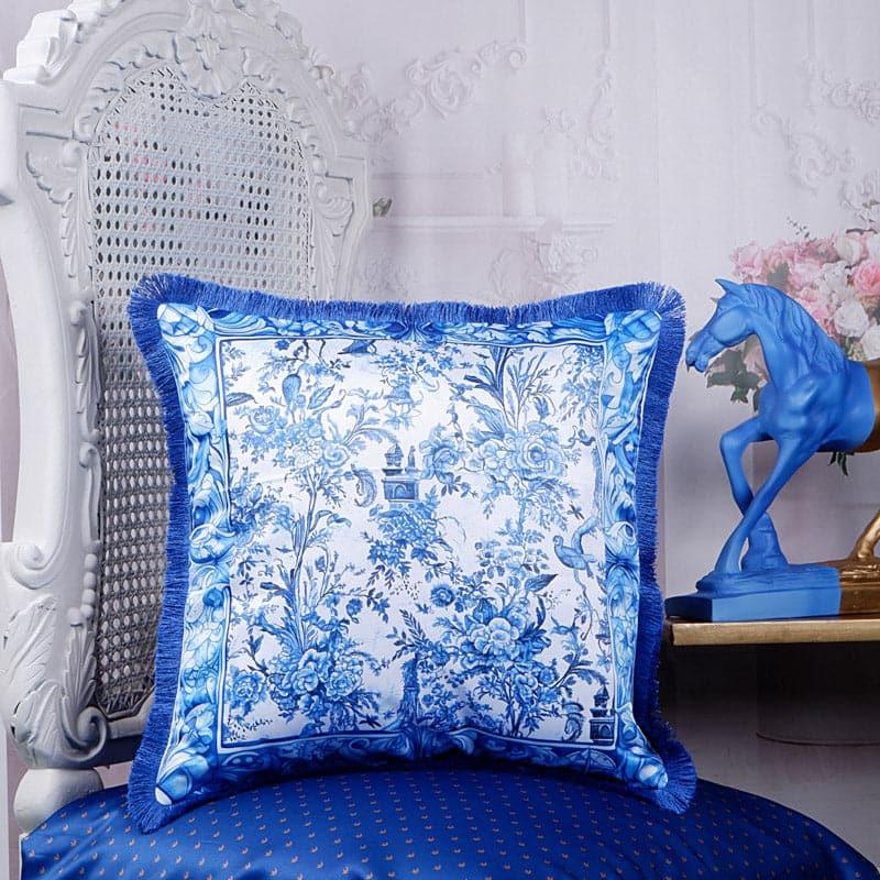 Buy Floral Mirage Indigo Cushion Cover Cushion Covers from Vaaree