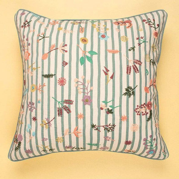 Cushion Covers - Floral Stripes Cushion Cover