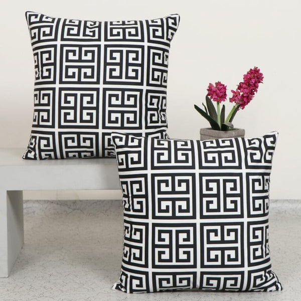 Cushion Covers - Floro Grid Cushion Cover - Set Of Two