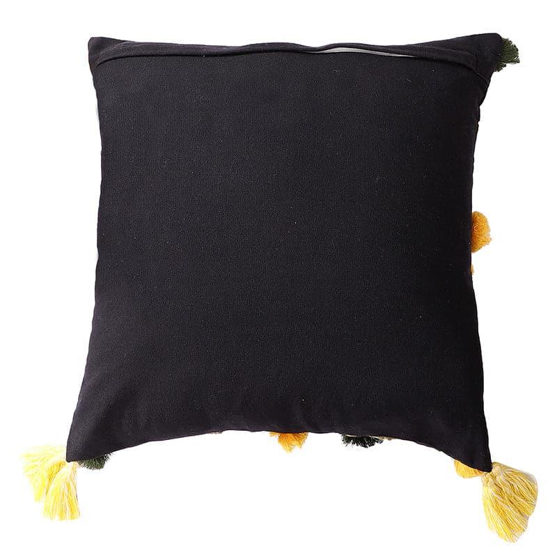 Cushion Covers - Floro Magica Cushion Cover - Black