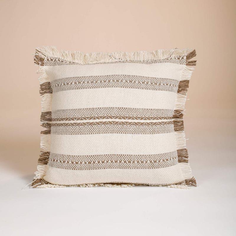 Buy Grace Grail Cushion Cover - Light Brown Cushion Covers from Vaaree