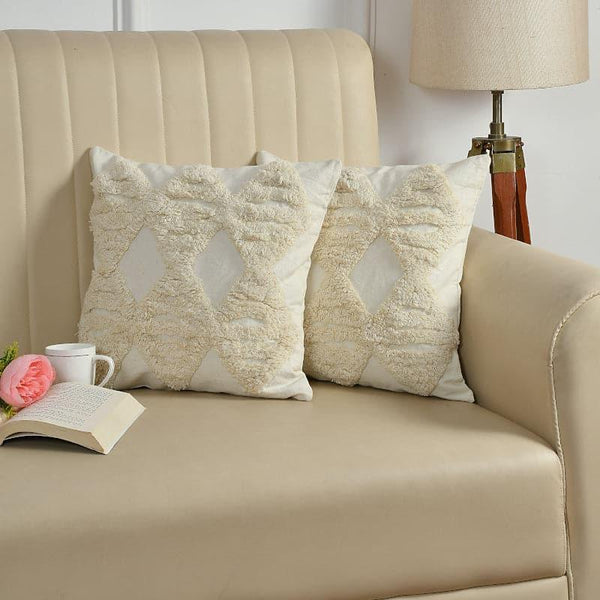 Cushion Covers - Hasha Tufted Cushion Cover - Set Of Two