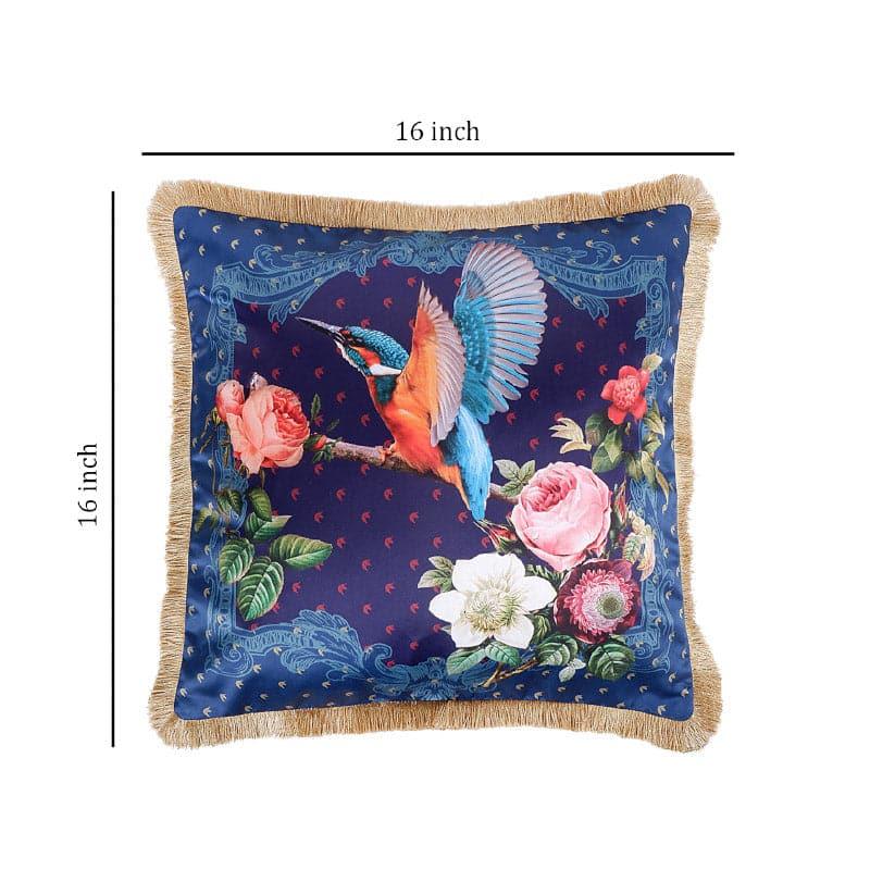 Buy Honey Hummingbird Tropical Cushion Cover - Blue Cushion Covers from Vaaree