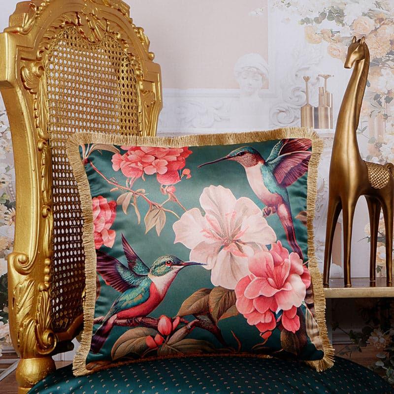 Buy Hummingbird Buzz Tropical Cushion Cover Cushion Covers from Vaaree