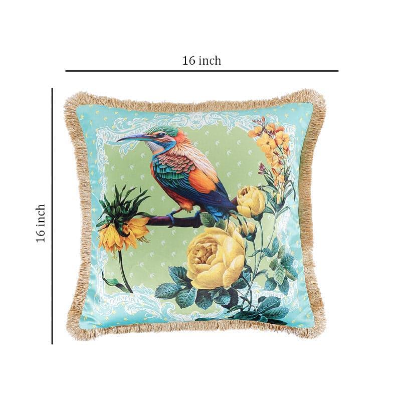 Buy Hummingbird Flora Tropical Cushion Cover - Green Cushion Covers from Vaaree