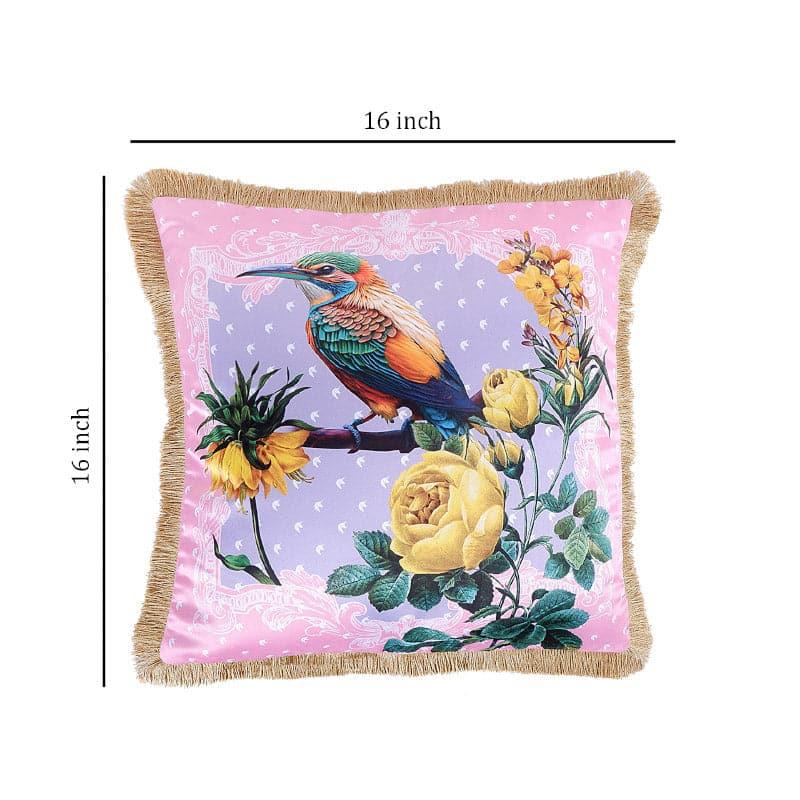 Buy Hummingbird Flora Tropical Cushion Cover - Pink Cushion Covers from Vaaree