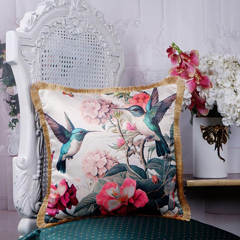 Buy Hummingbird Waltz Tropical Cushion Cover Cushion Covers from Vaaree