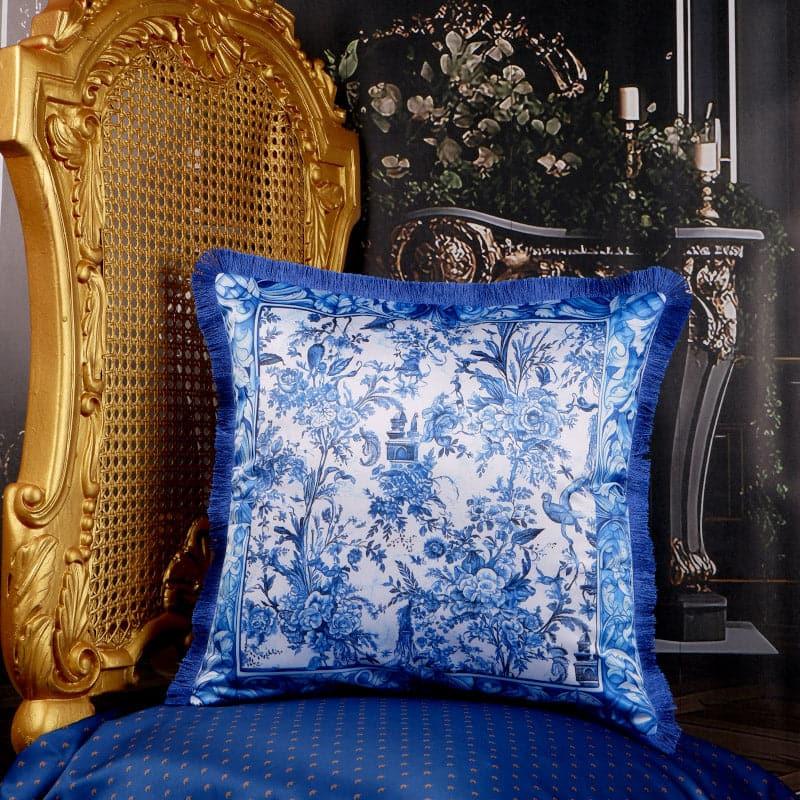 Buy Indigo Floral Fusion Cushion Cover Cushion Covers from Vaaree