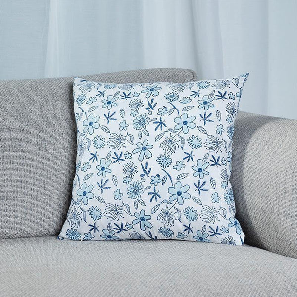 Cushion Covers - Iris Floral Cushion Cover - Blue