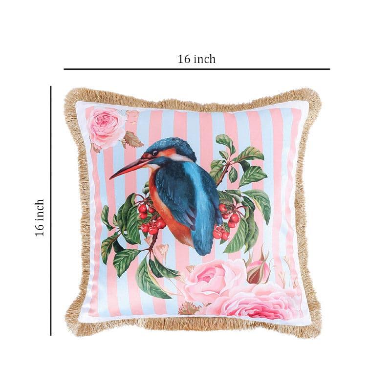 Buy Kingfisher Whimsy Tropical Cushion Cover - Pink Cushion Covers from Vaaree