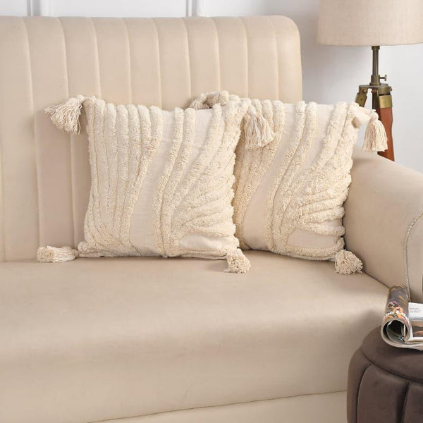 Cushion Covers - Lora Wavy Tufted Cushion Cover - Set Of Two