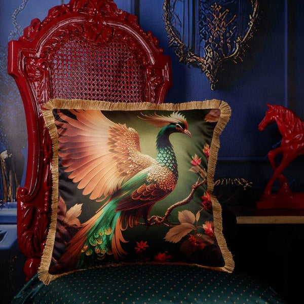 Cushion Covers - Magical Regal Peacock Cushion Cover