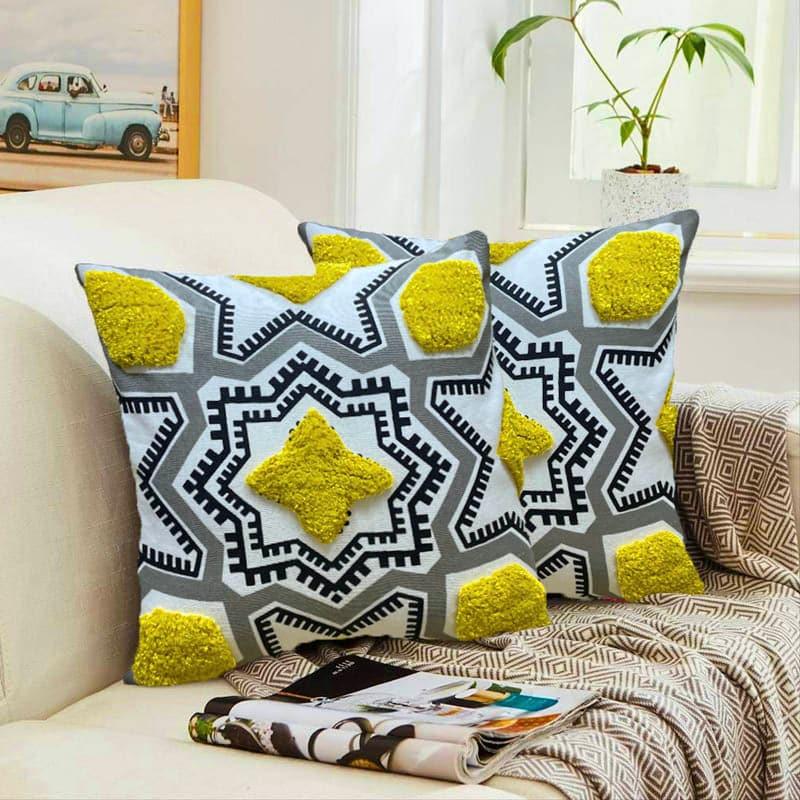 Buy Cushion Covers - Magicia Ethnic Tufted Cushion Cover - Set Of Two at Vaaree online