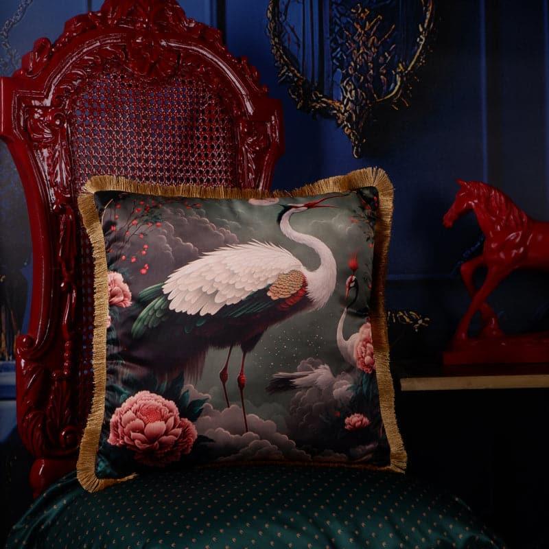 Buy Majestic Egret Cushion Cover Cushion Covers from Vaaree