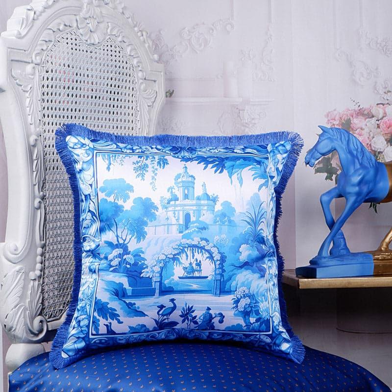 Buy Majestic Empire Indigo Cushion Cover Cushion Covers from Vaaree