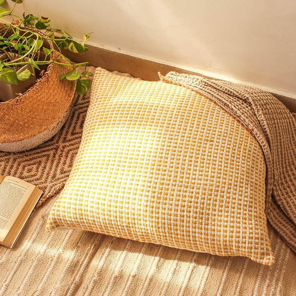 Cushion Covers - Girnar Cushion Cover - Yellow