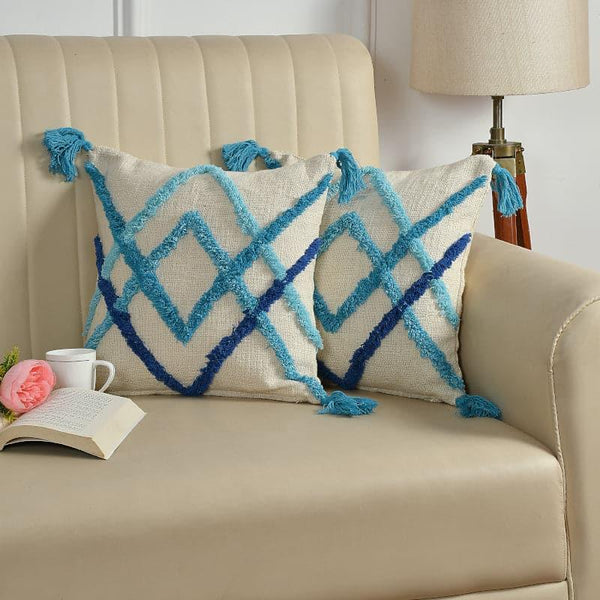 Buy Cushion Covers - Melona Cross Tufted Cushion Cover - Set Of Two at Vaaree online