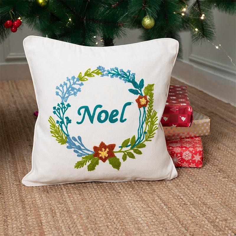 Cushion Covers - Noel Floral Wreath Cushion Cover