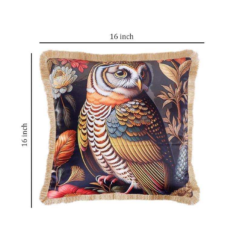 Cushion Covers - Owl Gaze Whimsy Tropical Cushion Cover