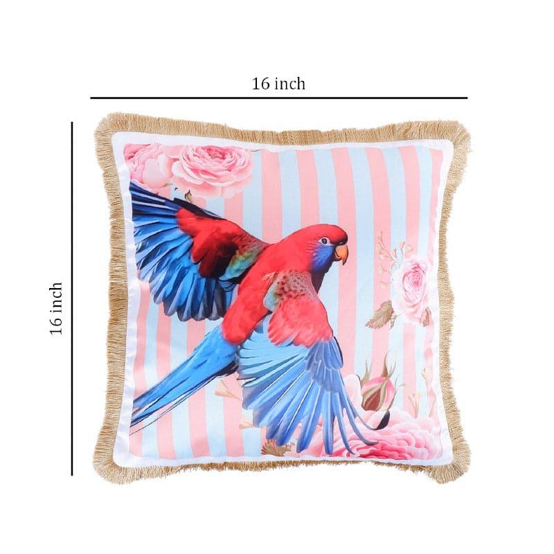 Buy Parrot Fiesta Tropical Cushion Cover - Pink Cushion Covers from Vaaree