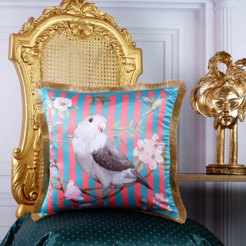 Buy Parrot Solace Stripe Cushion Cover - Green Cushion Covers from Vaaree