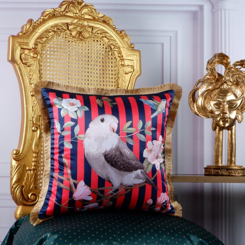 Buy Parrot Solace Stripe Cushion Cover - Red Cushion Covers from Vaaree