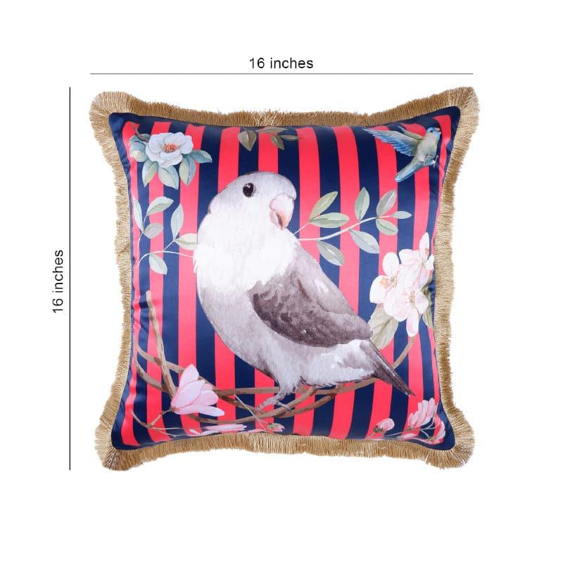 Buy Parrot Solace Stripe Cushion Cover - Red Cushion Covers from Vaaree