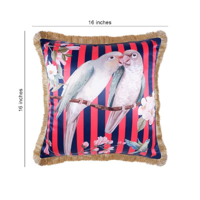 Cushion Covers - Parrot Stripe Play Cushion Cover - Red