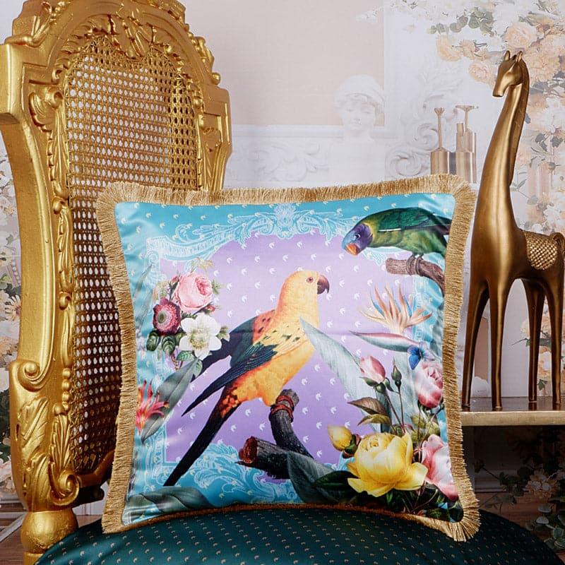 Buy Parrot Wonder Tropical Cushion Cover - Green Cushion Covers from Vaaree