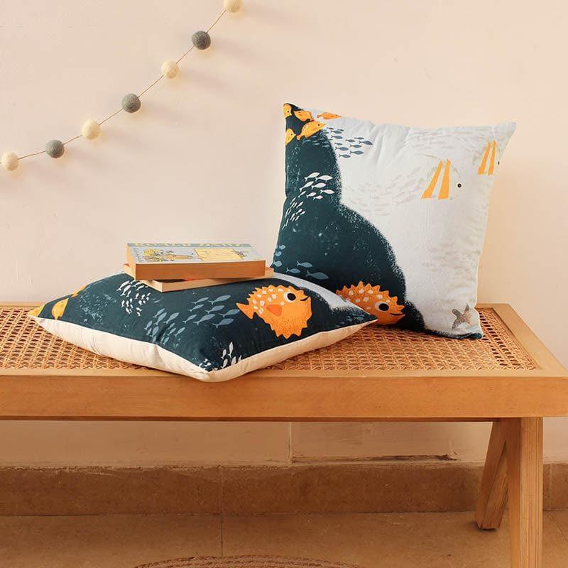 Cushion Covers - The Spiny Pufferfish Cushion Cover - Set Of Two