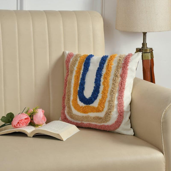 Buy Cushion Covers - Rainbow Realm Tufted Cushion Cover at Vaaree online